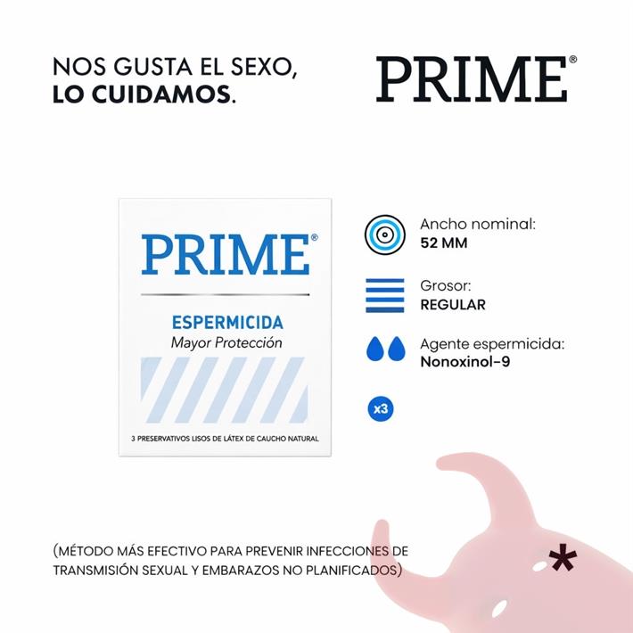 Preservativos Prime Espermicida